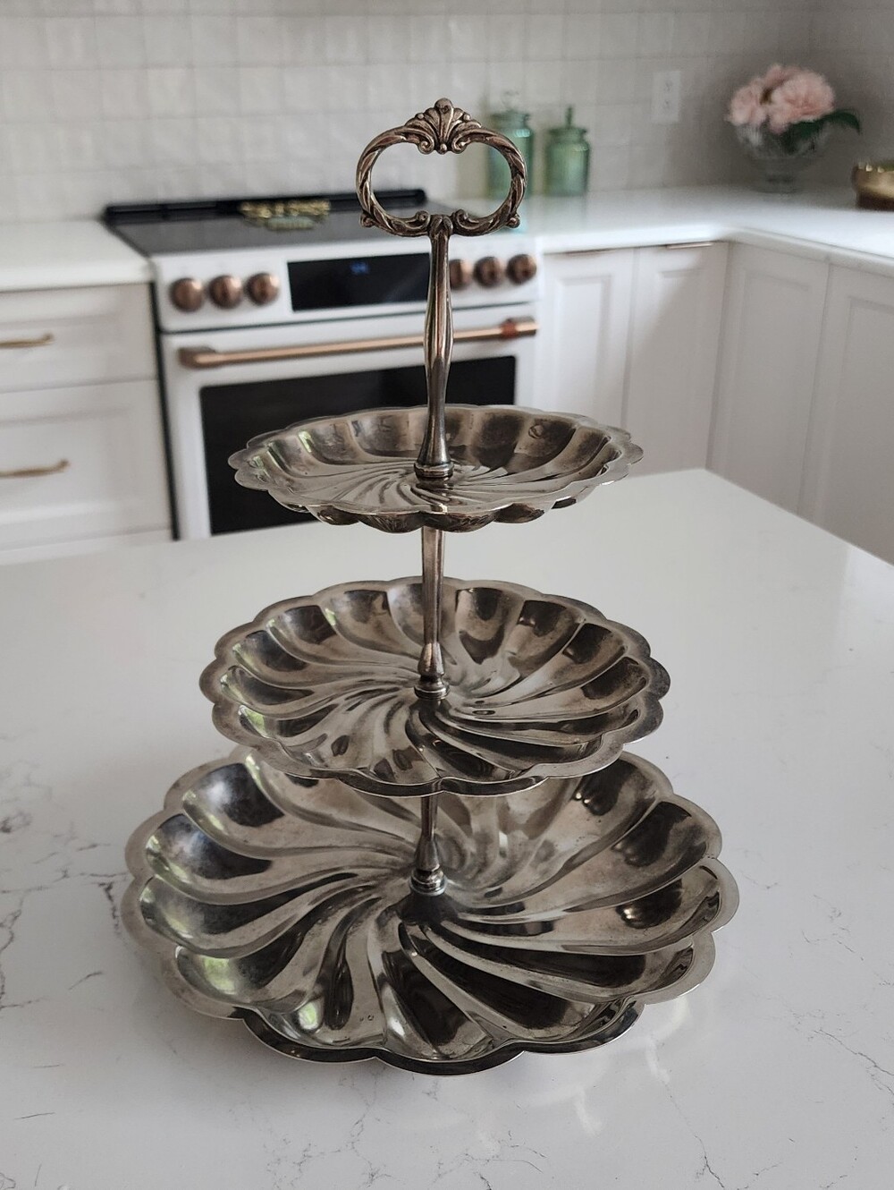 Gorgeous Vintage Three-Tier Silver Plated Serving Stand by FB Rogers